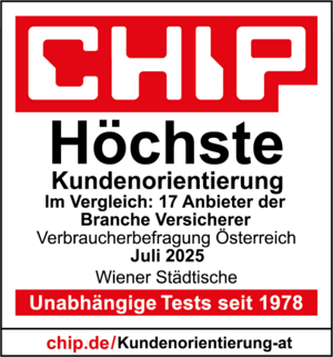 Siegel von CHIP für die Auszeichnung für höchste Kundenorientierung 2025.