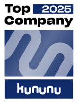 Auszeichnungssiegel von kununu als Top Company 2025.