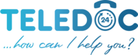 Logo von Teledoc in blau.