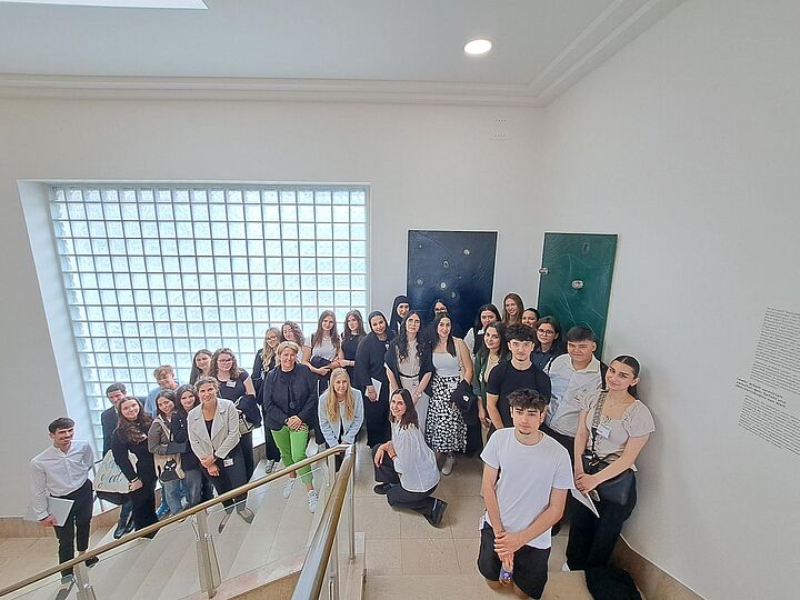 Gruppenfoto vom Infotag für die Handelsakademie.