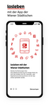 Ein Smartphone wird dargestellt, wo die losleben App geöffnet ist und Startseite der App ersichtlich ist 