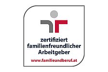 Gütezeichen familienfreundlicher Arbeitgeber.